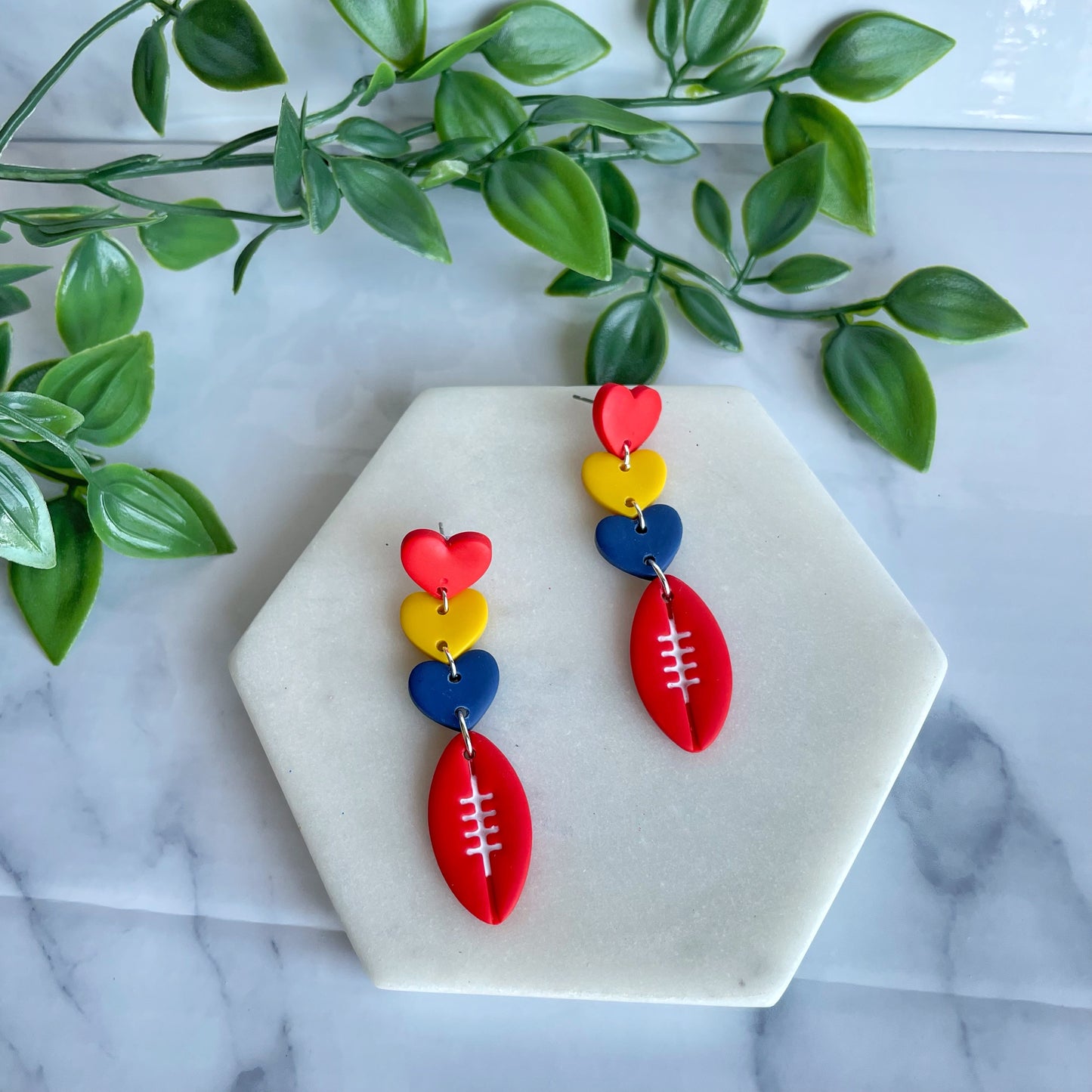 Footy Custom Heart Earrings