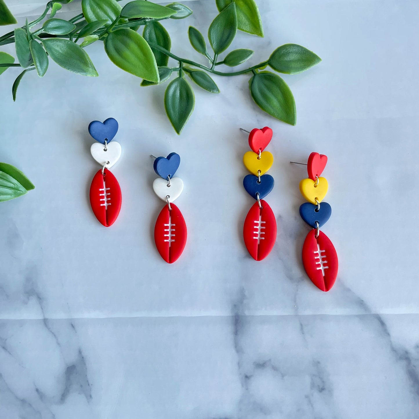 Footy Custom Heart Earrings