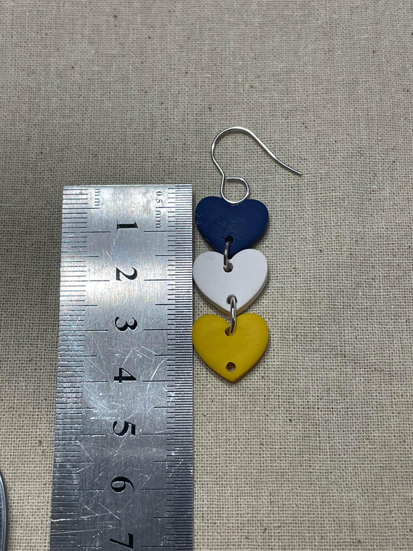 Custom Colour Heart Earrings