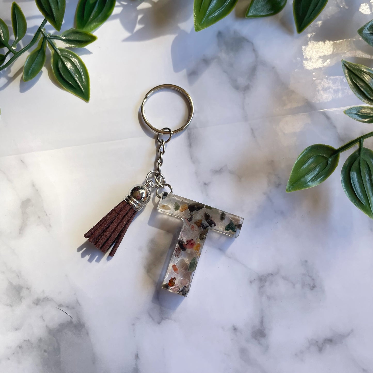 T Keyring - Crushed Stones
