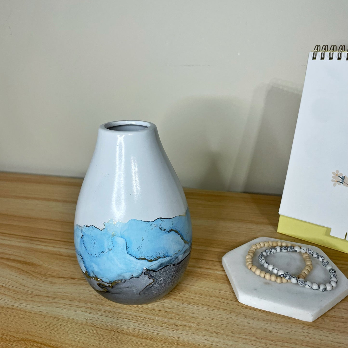 Blue and Black Medium Vase