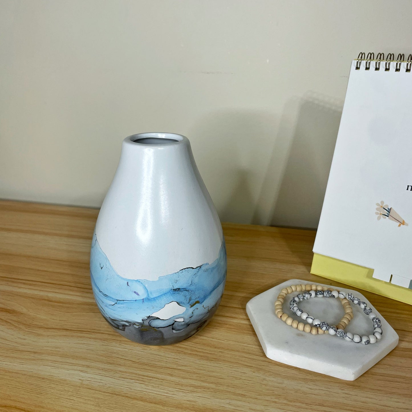 Blue and Black Medium Vase
