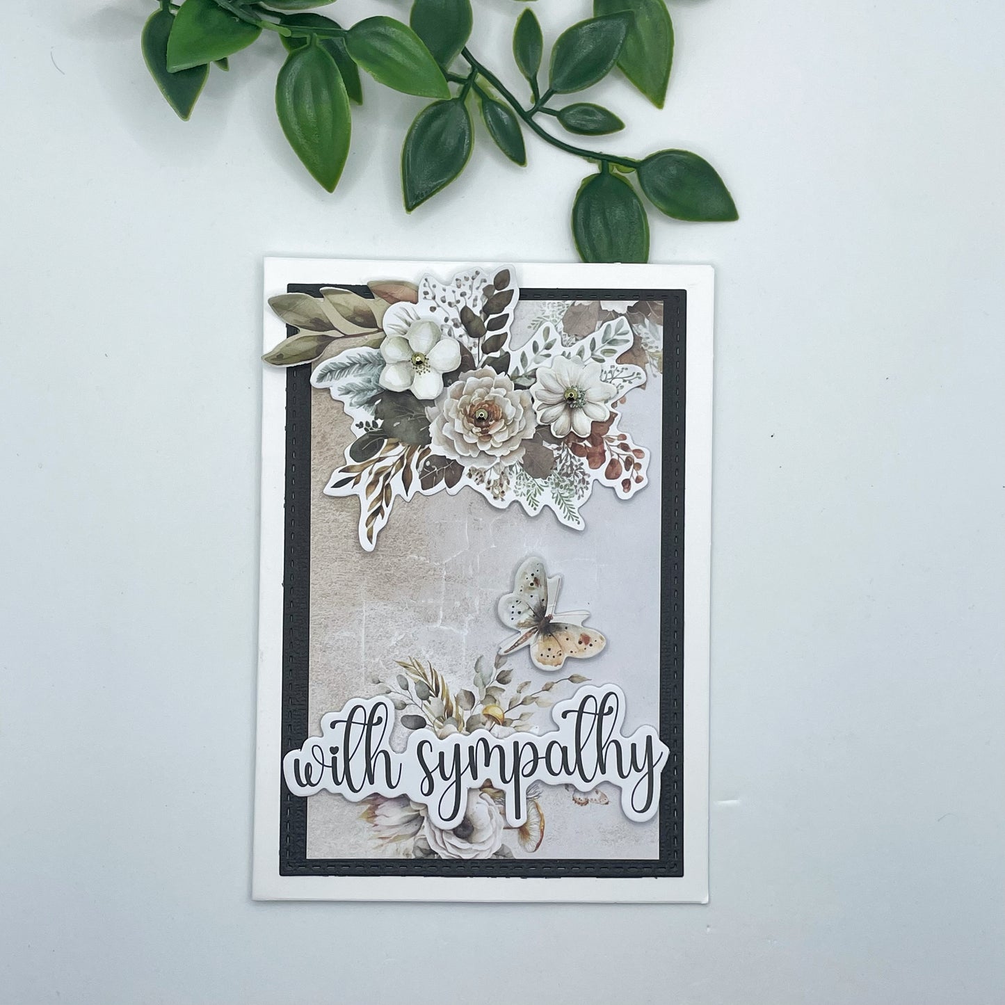With Sympathy - Dark Base Card