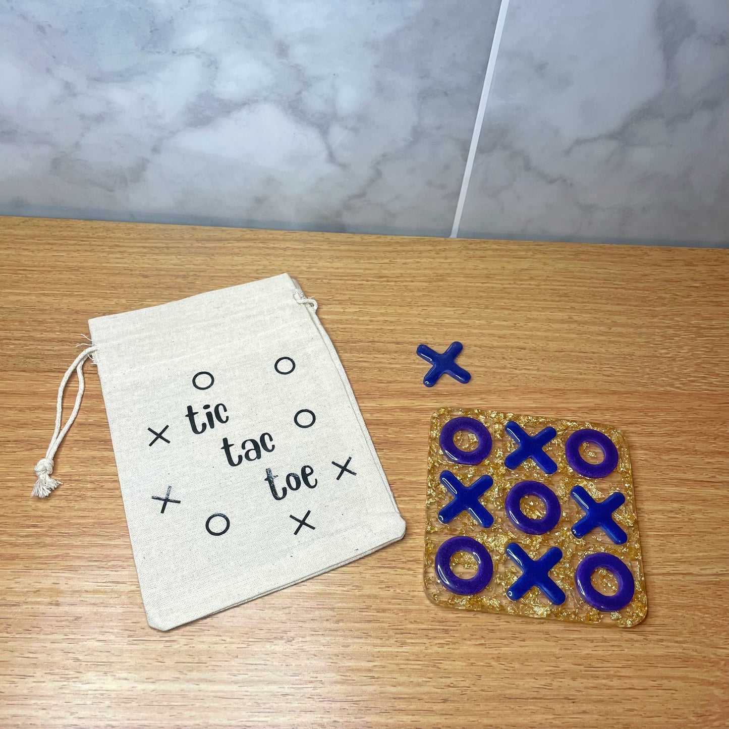 Tic Tac Toe - Gold Speck Base
