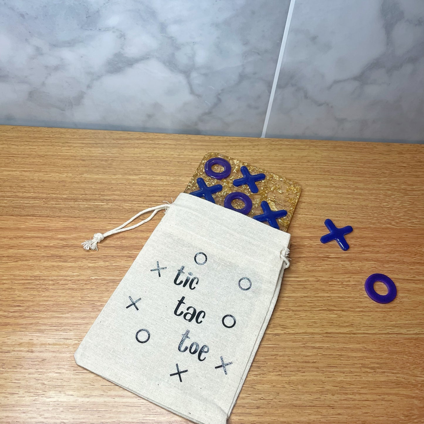 Tic Tac Toe - Gold Speck Base