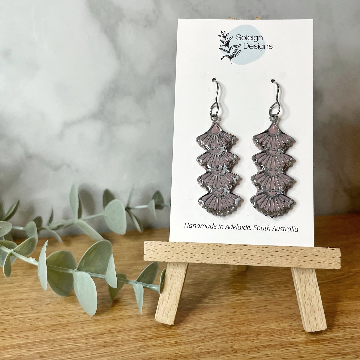 Pink Shell Chain Dangles