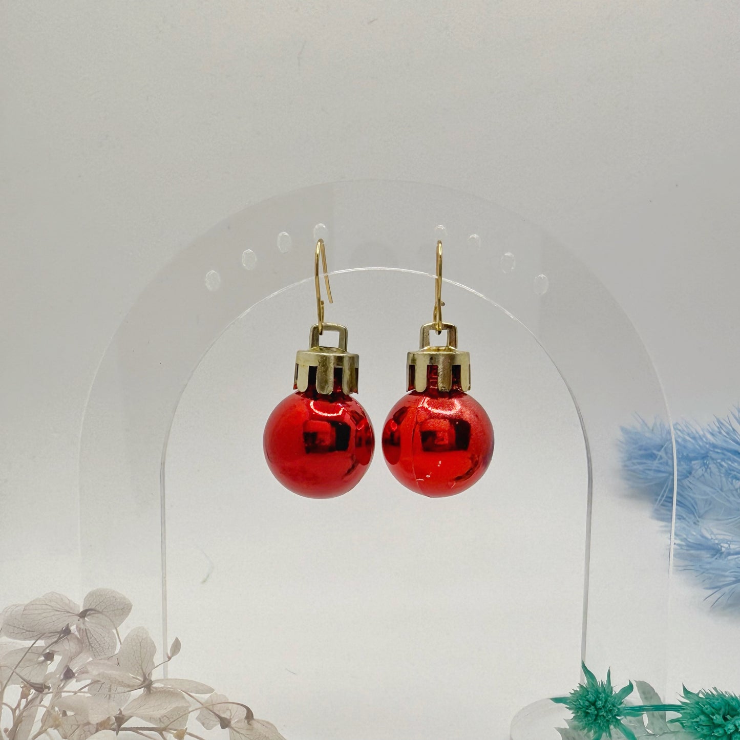 Gloss Red Bauble Earrings