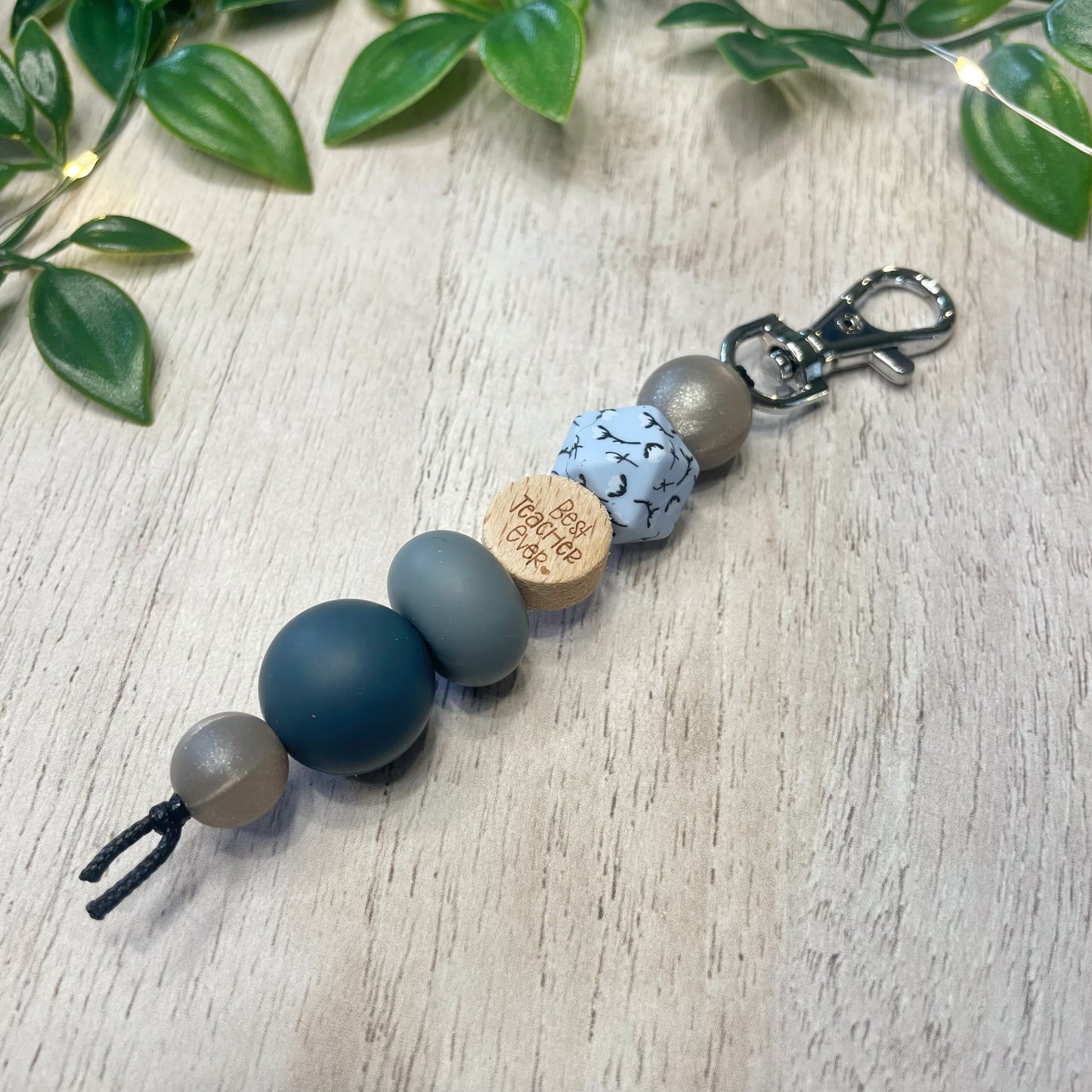 Best Teacher Ever Dark Blues Keyring