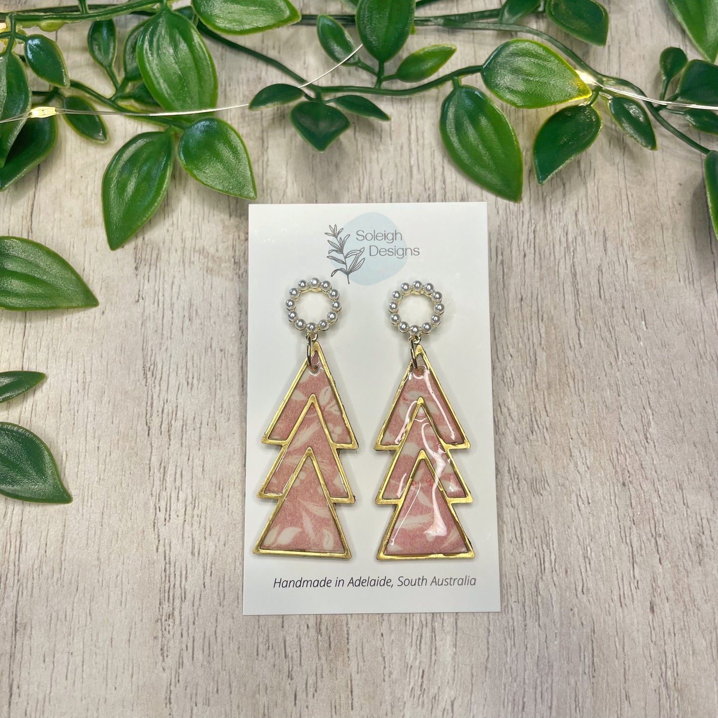Deluxe Pink Christmas Tree Dangles