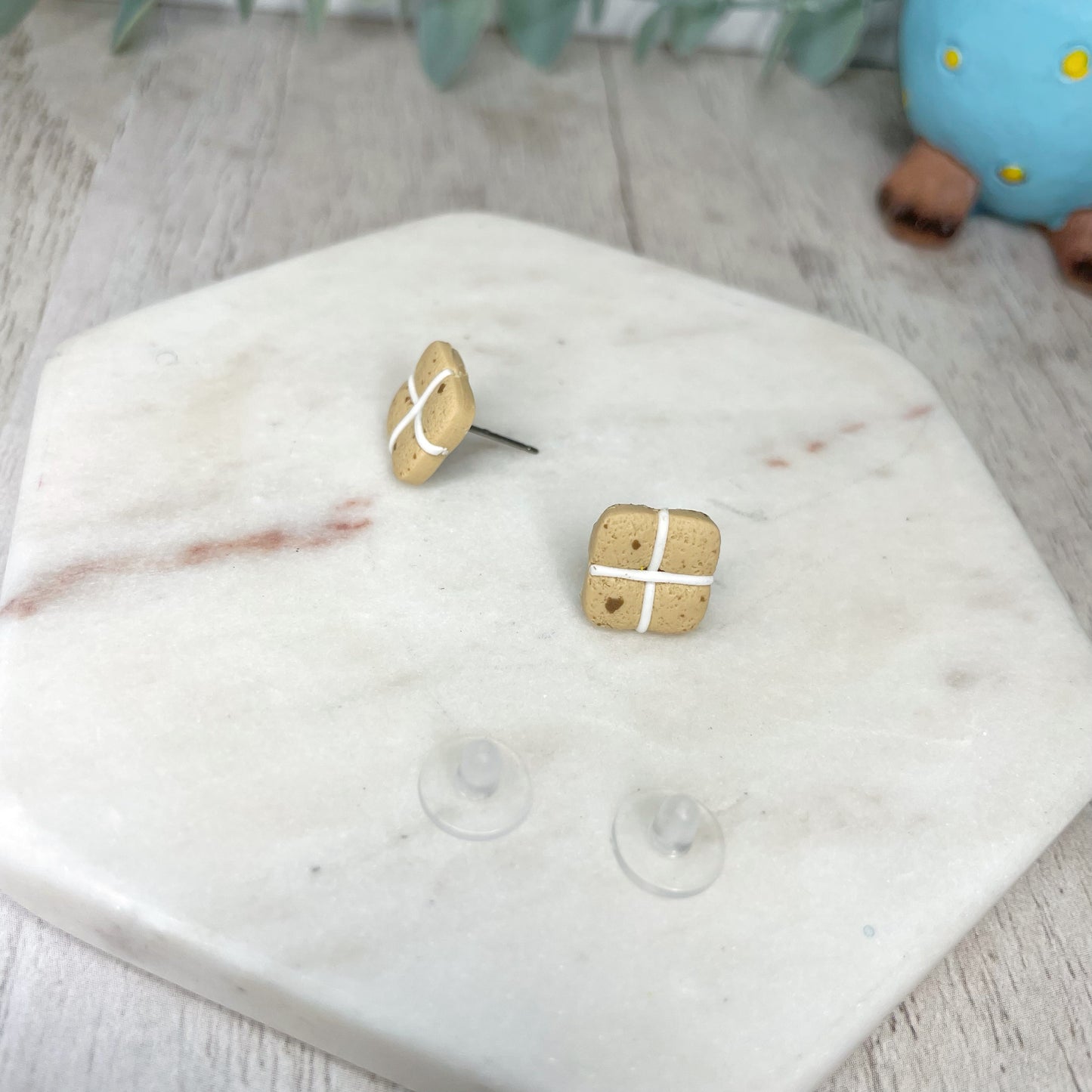 Hot Cross Bun Studs (Titanium Posts)