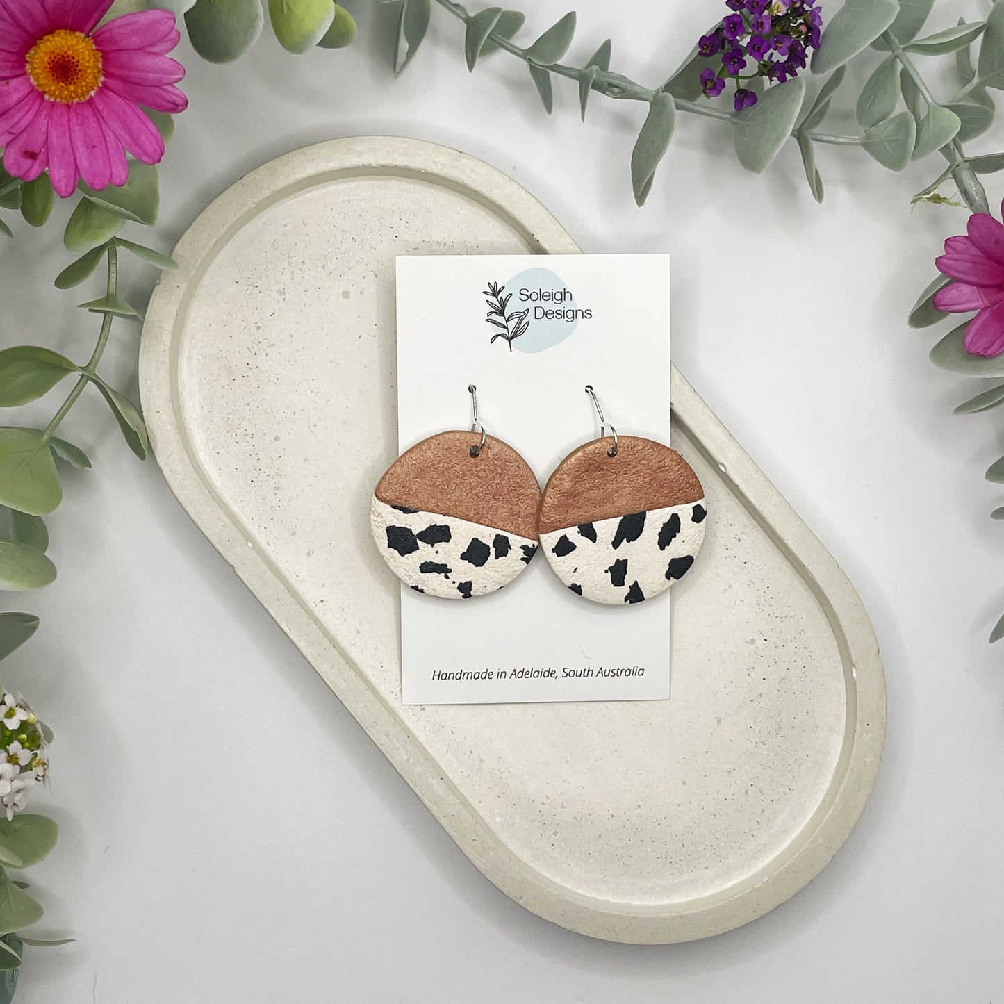 Cow Print Dangles *SECONDS*