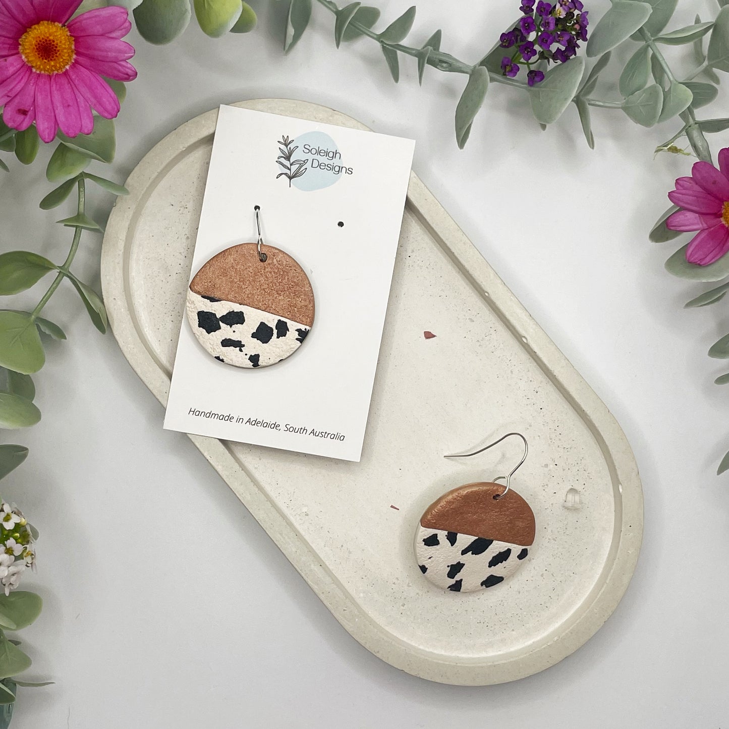 Cow Print Dangles *SECONDS*