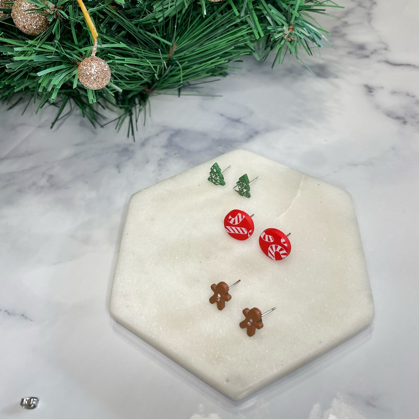 Classic Christmas Studs Trio