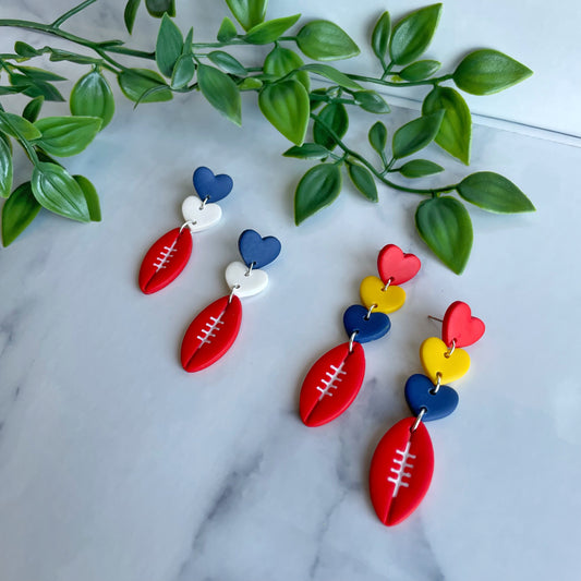 Footy Custom Heart Earrings