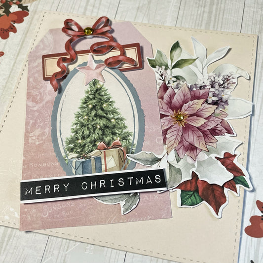 Merry Christmas Pink Tag Card