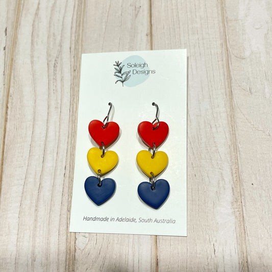 Custom Colour Heart Earrings