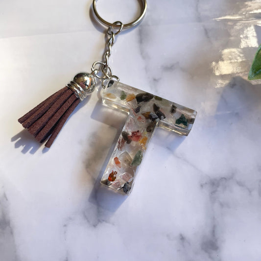 T Keyring - Crushed Stones