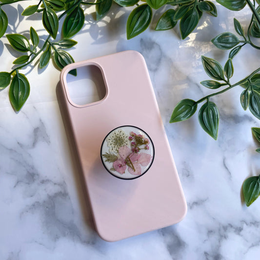 Pink Flowers Phone Grip