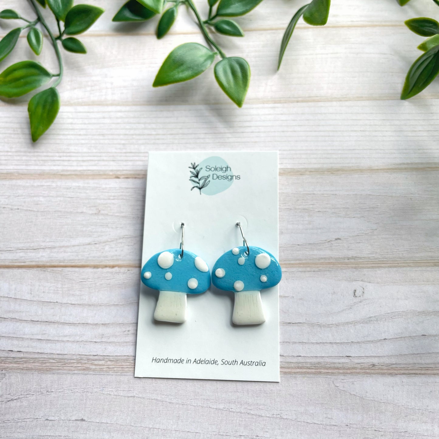 Blue Mushroom Dangles