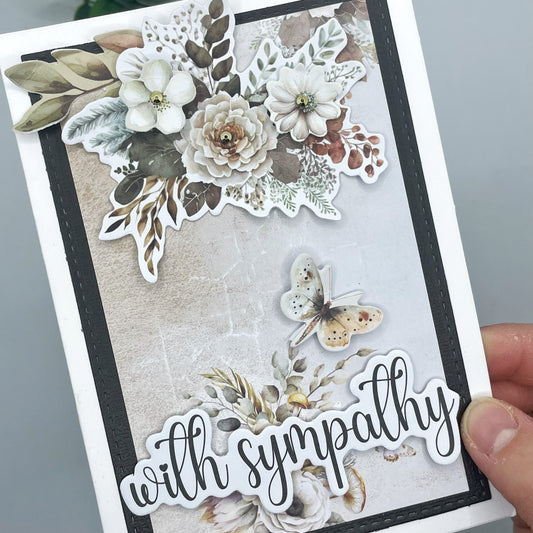 With Sympathy - Dark Base Card