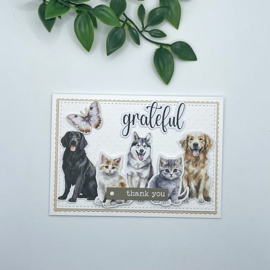 Grateful Thank You Card - Pets