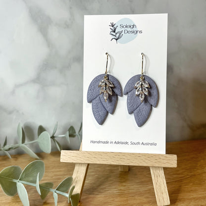 Grey Crystal Dangles