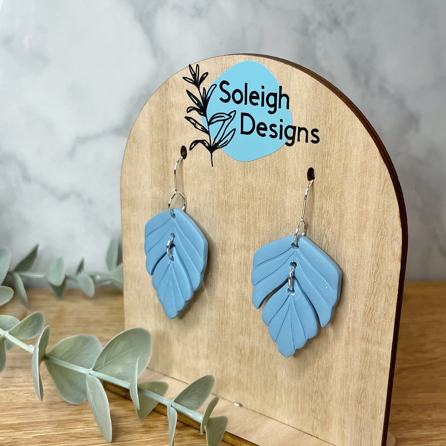 Blue Leaf Dangles