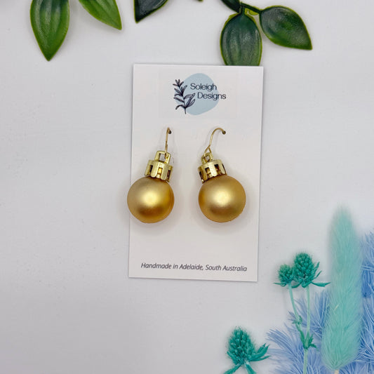 Matte Gold Bauble Earrings