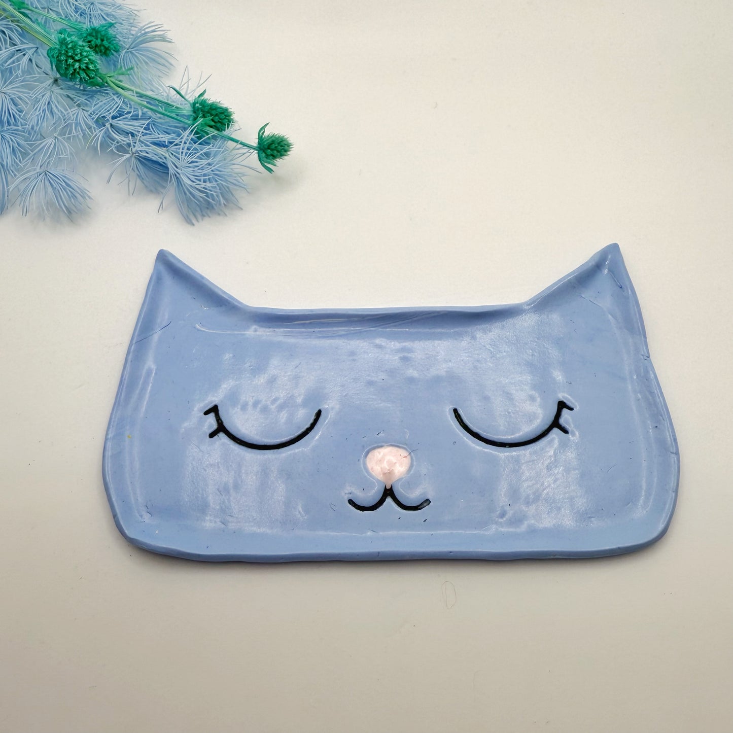 Blue Cat Glasses Tray