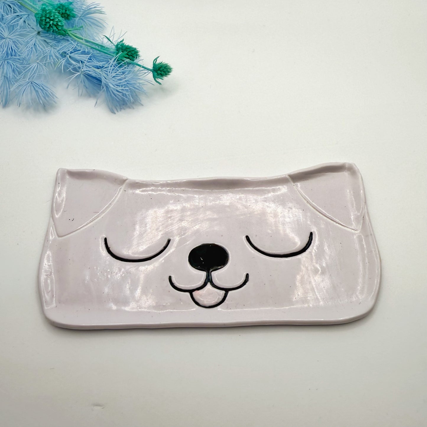 Lilac Dog Glasses Tray