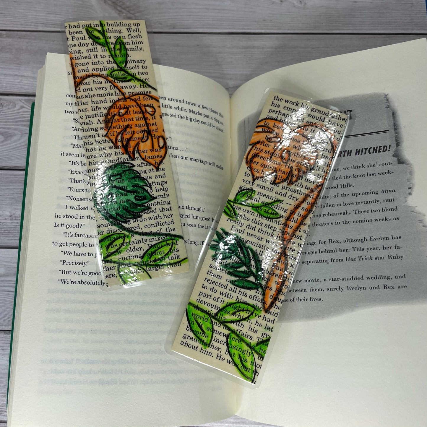 Orange Monstera Bookmark