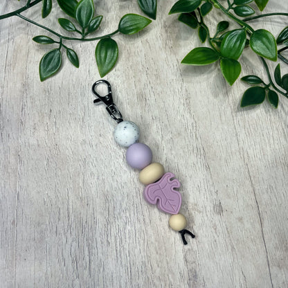 Purple Leaf Keyring