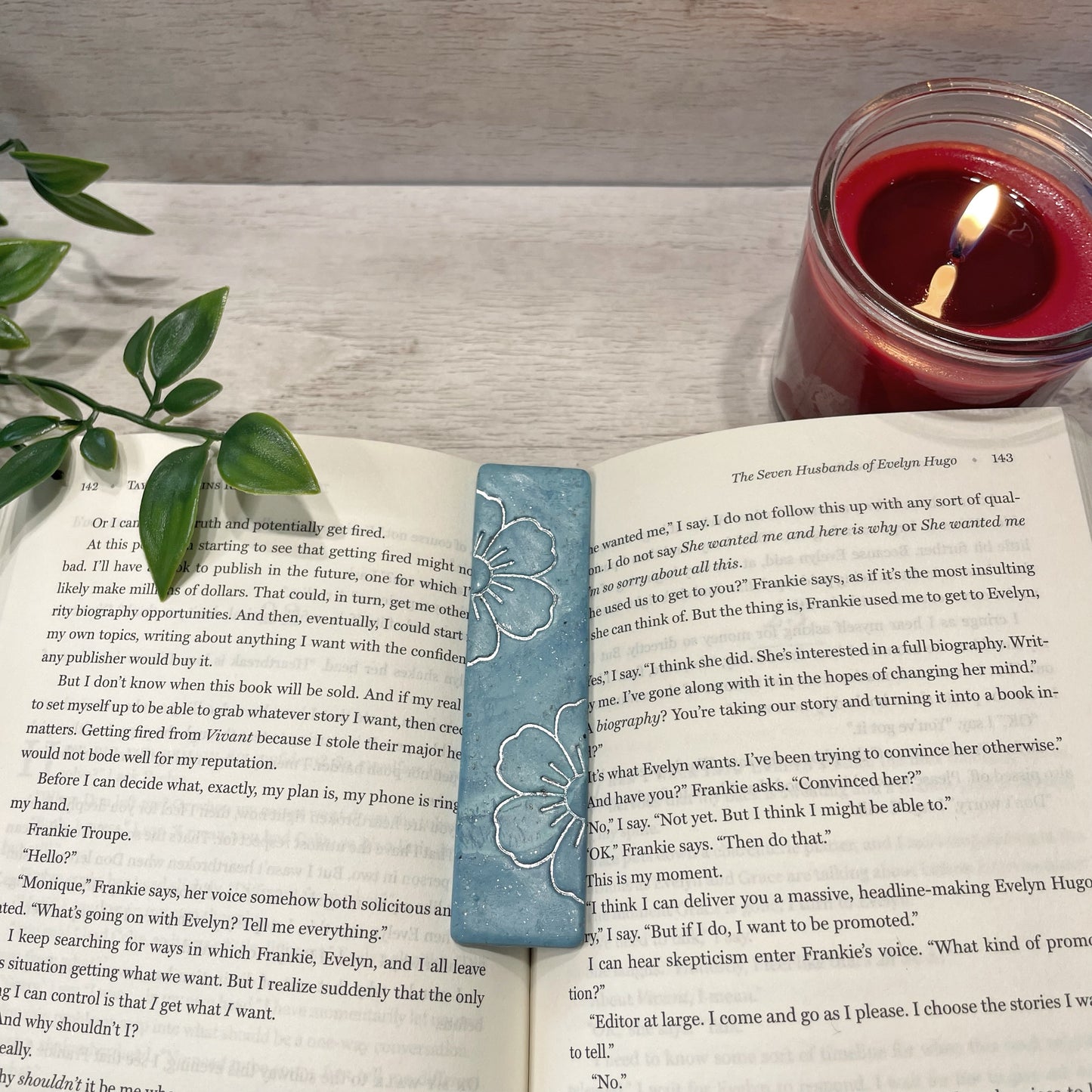 Light Blue Clay Bookmark