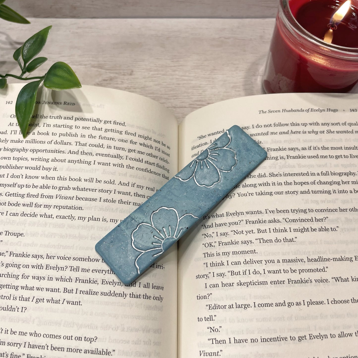 Light Blue Clay Bookmark