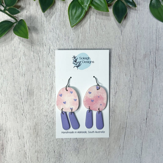 Pink Lover Clouds Dangles