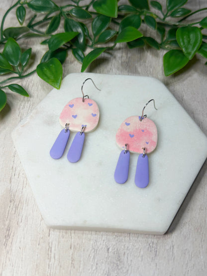 Pink Lover Clouds Dangles