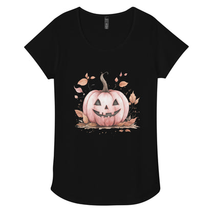 Floral Jack-O-Lantern - Round Neck Tee