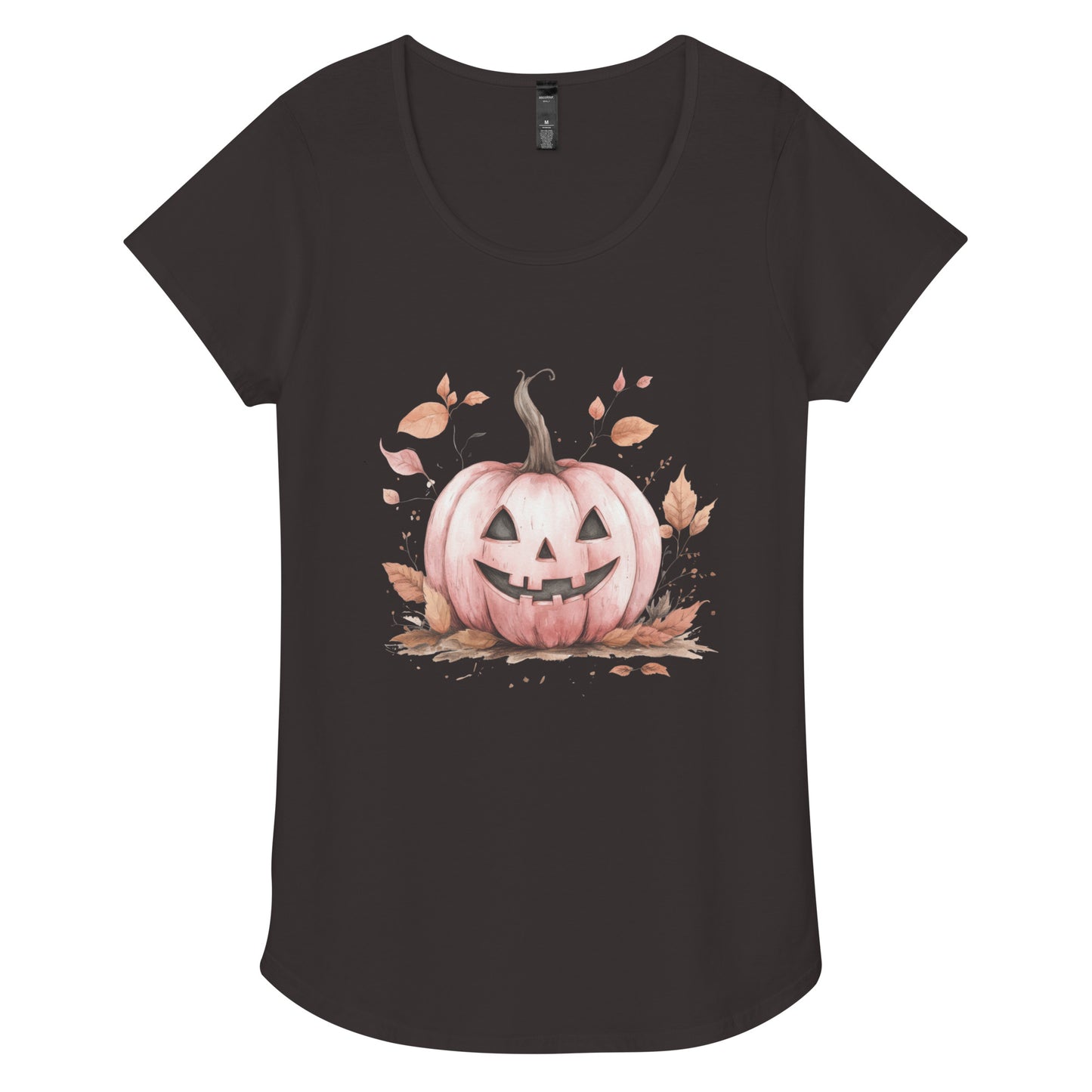 Floral Jack-O-Lantern - Round Neck Tee