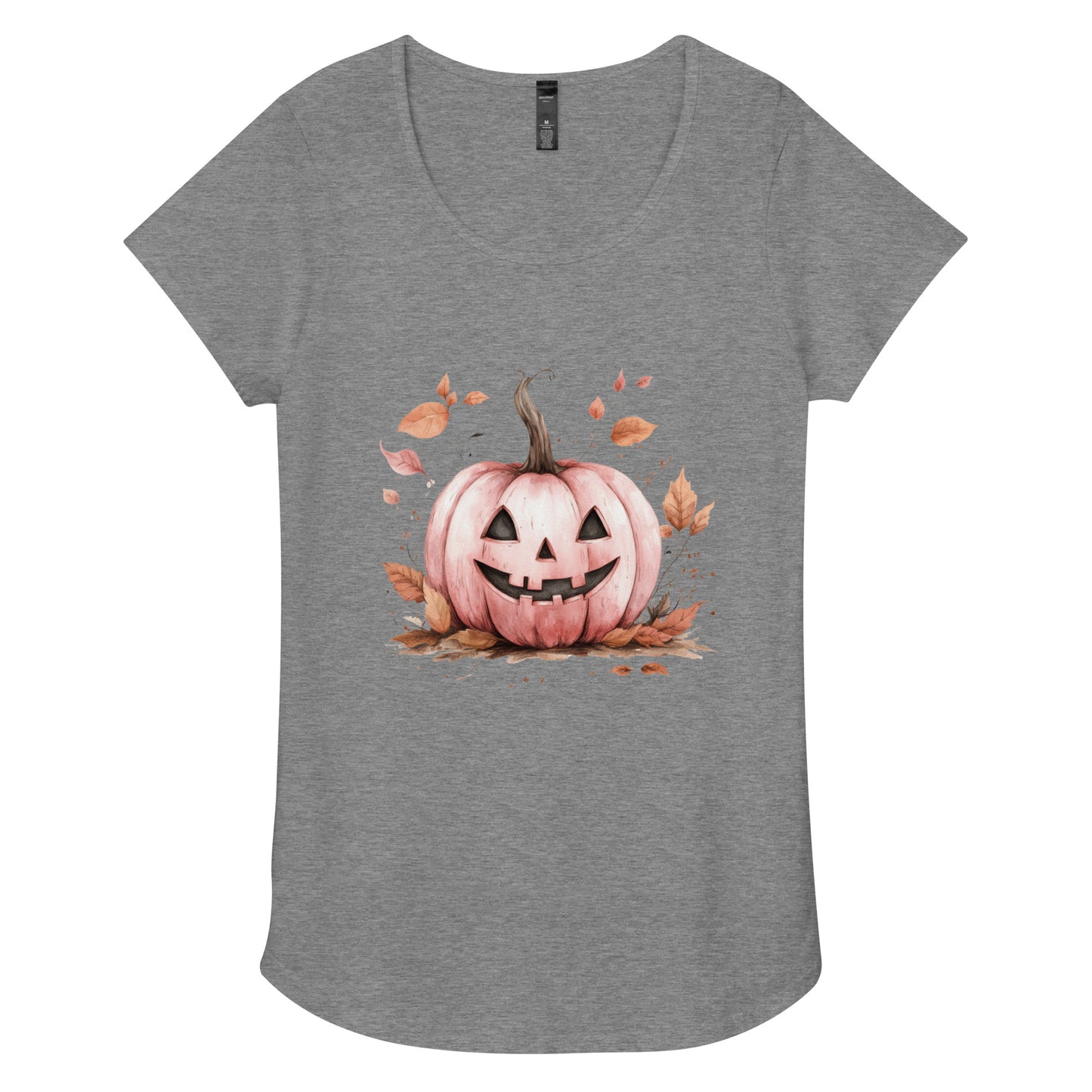 Floral Jack-O-Lantern - Round Neck Tee