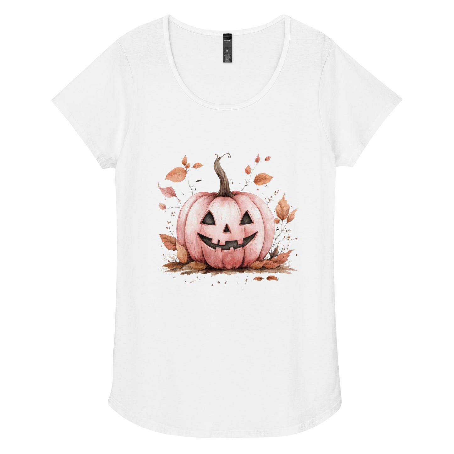 Floral Jack-O-Lantern - Round Neck Tee