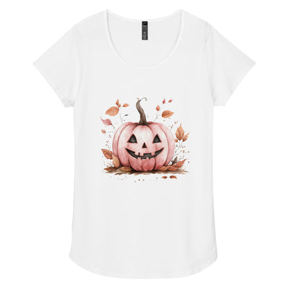 Floral Jack-O-Lantern - Round Neck Tee