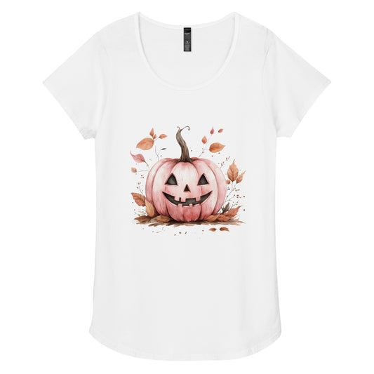 Floral Jack-O-Lantern - Round Neck Tee