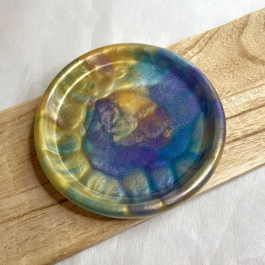 Round Shimmer Trinket Tray