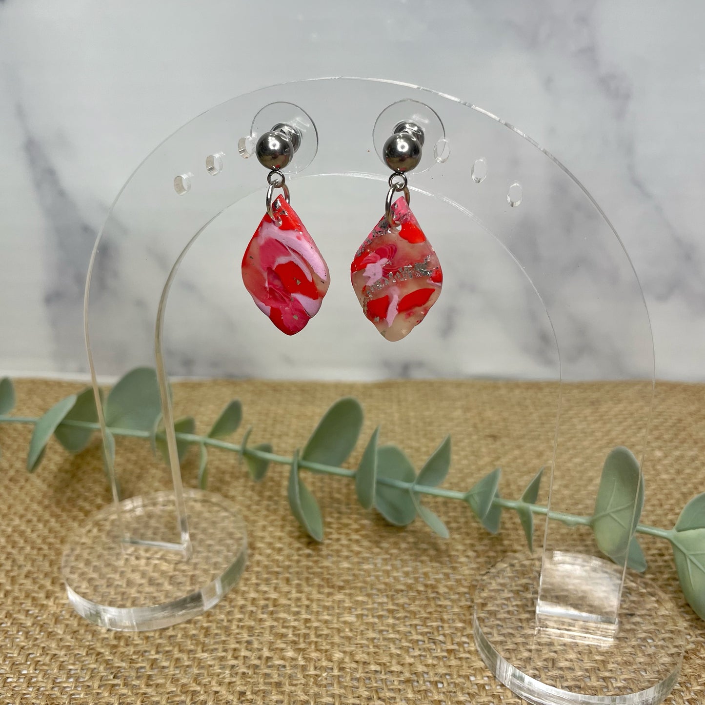 Red Marble Dangles