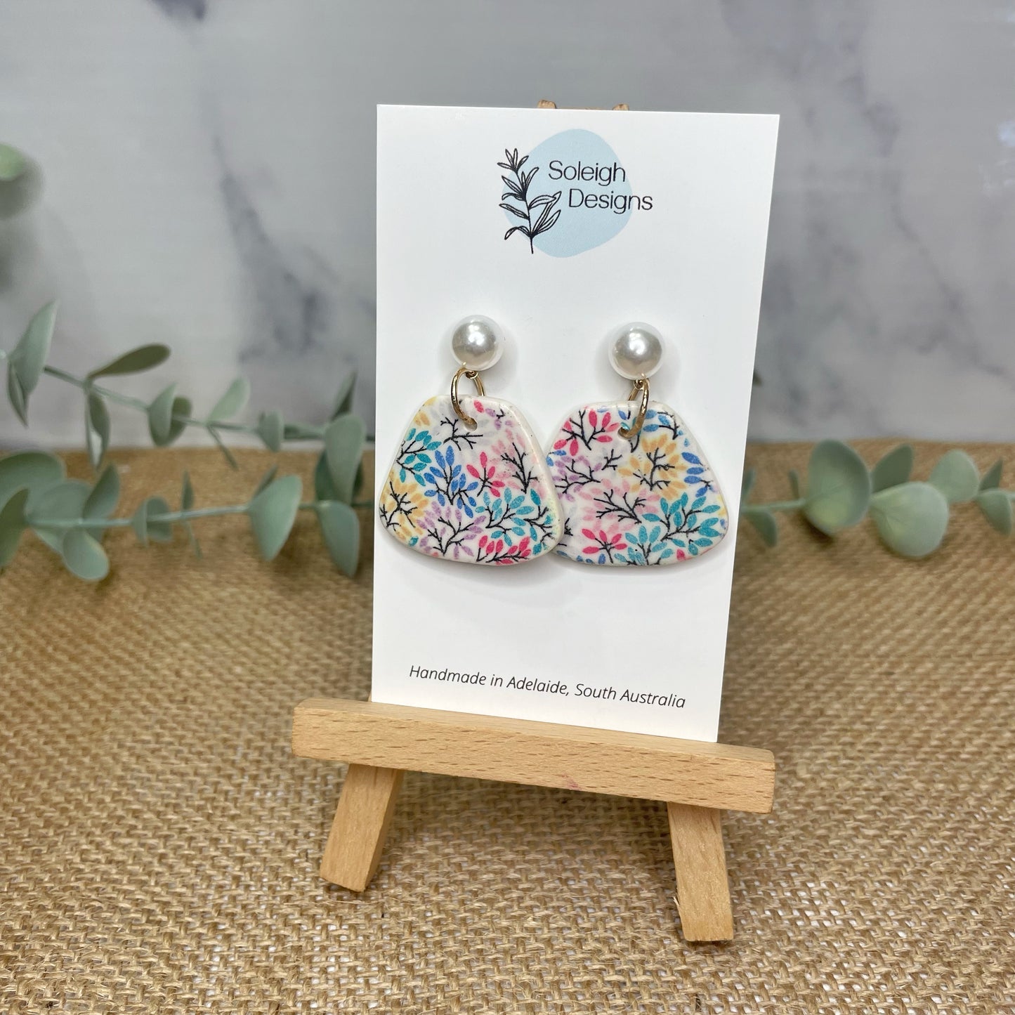 Rainbow Floral Dangles