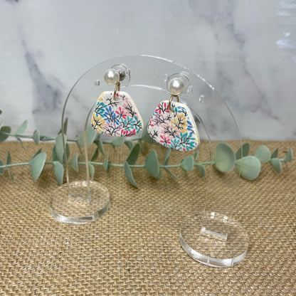 Rainbow Floral Dangles