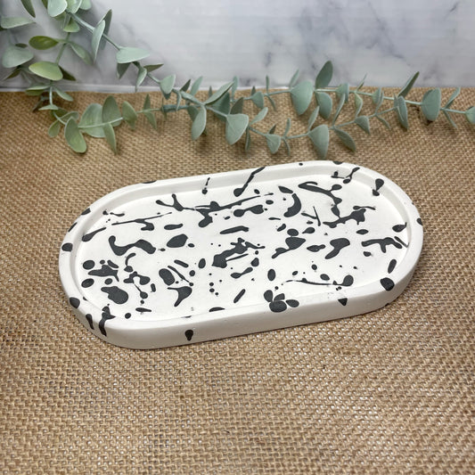 Black and White Spot Capsule Trinket Tray