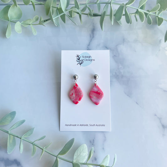 Red Marble Dangles