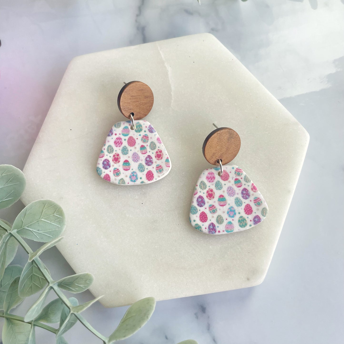 Easter Egg Print Dangles