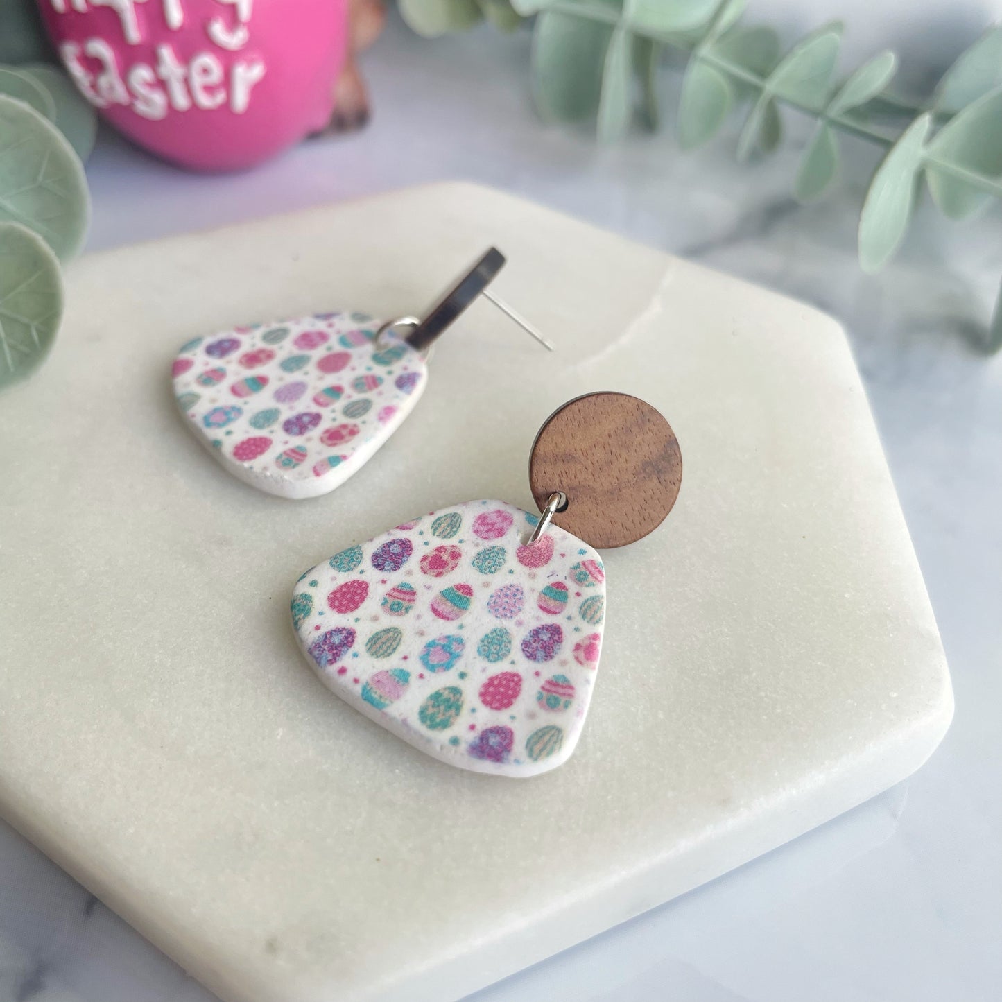 Easter Egg Print Dangles